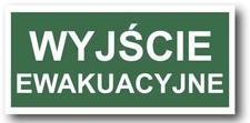 Wyjście ewakuacyjne  tablica fotoluminescencja świeca nocą 200x100 przylepy   na sprzedaż  PL