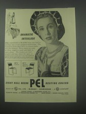 1954 Pel RP 6 cadeiras de madeira compensada em forma de lona e RP 6 anúncio - interlúdio dramático comprar usado  Enviando para Brazil