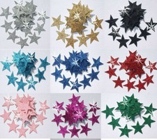 TECIDO GLITTER 25mm enfeite STAR IRON-ON CRAFT CAMISETA TRANSFERÊNCIA PATCH comprar usado  Enviando para Brazil