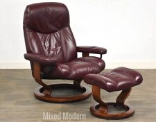 Maroon leather stressless for sale  Nashua