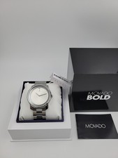 Relógio suíço Movado masculino ousado mostrador prateado aço inoxidável - 3600257 ($795 MSRP) comprar usado Relógio suíço Movado masculino ousado mostrador prateado aço inoxidável - 3600257 ($795 MSRP) comprar usado  Enviando para Brazil