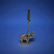 Porta-cartão decorativo funcional estanho elefante foto lugar nota papel África  comprar usado  Enviando para Brazil