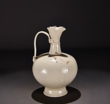 Vaso de vinho chinês antigo da dinastia da canção Ding Ware antigo porcelana esculpida flores comprar usado  Enviando para Brazil