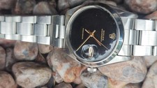 Vintage Rolex Oysterdate 6694 Relógio Masculino Mostrador Preto 1977 comprar usado  Enviando para Brazil
