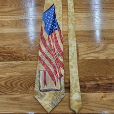 Gravata de seda Free Man Apparel Gold Flag and We The People 1st Corinthians 7:22 de julho  comprar usado  Enviando para Brazil