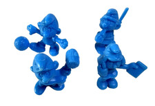Smurfs set minifigures usato  Italia