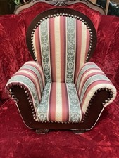 Poltrona estofada vintage cadeira de madeira para boneca 18” comprar usado  Enviando para Brazil