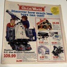 Usado, Folheto circular anúncio jornal loja de brinquedos Child World 1987 G.I. Máscara Joe Cover Alf comprar usado  Enviando para Brazil