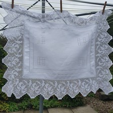 Vintage linen tablecloth for sale  PERTH