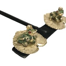 Brincos de prata esterlina vintage Sapo Lilypad Prince charmoso clipe RARO 1967965 comprar usado  Enviando para Brazil