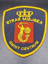 Polska Straz Miejska Gminy Centrum Odznaka na rękaw Plakietka z tkaniny Patch Police, używany na sprzedaż  Wysyłka do Poland