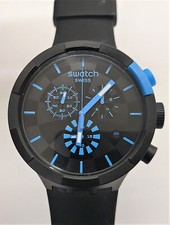Usado, Swatch Big Bold chrono 2020 - SB02B401 - CHECKPOINT blue  - L eggermente Usato  comprar usado  Enviando para Brazil