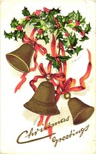 Usado, Cartão postal Winterberry e Golden Bells, saudações de Natal, série de Natal comprar usado  Enviando para Brazil