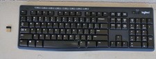 Usado, Teclado Logitech K270 preto sem fio padrão 8 teclas multimídia com dongle USB comprar usado  Enviando para Brazil