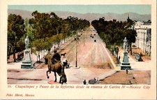 Usado, Cartão postal Cidade do México México Chapultepec e Paseo de la Reforma estátua Carlos IV comprar usado  Enviando para Brazil
