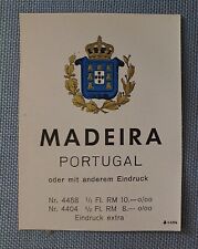 Usado, Etiqueta De Vino Antigua Etiqueta Madeira Portugal Goetz & Müller Berlín comprar usado Usado, Etiqueta De Vino Antigua Etiqueta Madeira Portugal Goetz & Müller Berlín comprar usado  Enviando para Brazil
