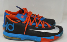 Tamanho 10 - Nike KD 6 Away couro preto branco azul laranja (599424-004) comprar usado  Enviando para Brazil