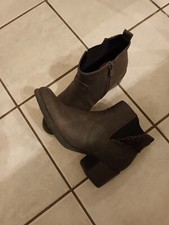 Stiefeletten grau blockabsatz gebraucht kaufen  Harsefeld