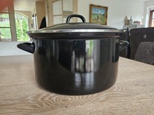 Emaille kochtopf schwarz gebraucht kaufen  Borstel-Hohenraden