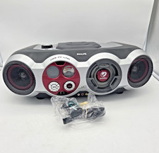Philips AZ2555 CD Soundmachine Gameport Rádio wOOx Som Sem Controle Remoto Boombox Funciona comprar usado  Enviando para Brazil