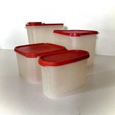 Lote de 4 recipientes de armazenamento TUPPERWARE vintage grande conjunto colecionável raro comprar usado  Enviando para Brazil