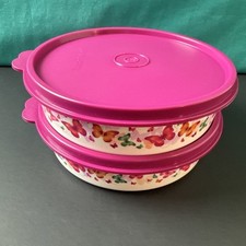 Tigelas de cereais Tupperware Medium Wonders 410 ml/1,5 xícara conjunto de 2 borboletas comprar usado  Enviando para Brazil