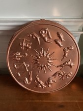 Usado, Molde de bolo vintage cobre signos do zodíaco molde solar JELLO horóscopo pendurado na parede 12"" comprar usado  Enviando para Brazil