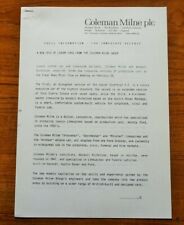 1985 coleman milne for sale  UK