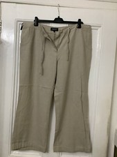 Beige linen trousers for sale  SEAFORD
