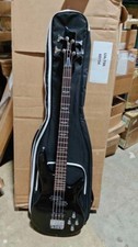 Baixo elétrico preto 4 cordas corpo madeira bordo pescoço jacarandá FN 154 comprar usado  Enviando para Brazil