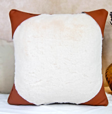 Leather cushion pillow for sale  LONDON