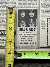 Usado, KISS Ad Dynasty Concert Tour MSG NY Dial A Kiss mensagem especial vintage Aucoin comprar usado  Enviando para Brazil