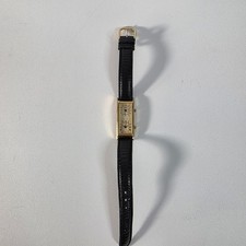RELÓGIO DE QUARTZO VINTAGE LUXO BANHADO A OURO TANQUE FEMININO MASCULINO DUPLO TEMPO GMT "MEDANA" comprar usado  Enviando para Brazil
