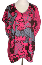 Blusa feminina MANUHEALII rosa rayon/algodão havaiana - Tamanho XS/S serve maior comprar usado  Enviando para Brazil