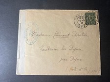 1917 censored cover d'occasion  Expédié en Belgium