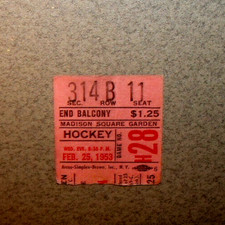 Rangers 1953 ticket for sale  Lakewood