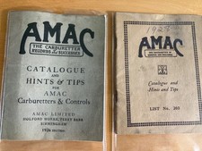 Amac carburettor catalogues for sale  CRANLEIGH