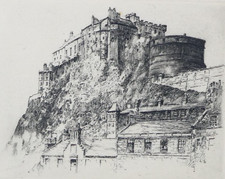 Edinburgh castle etching for sale  SALISBURY