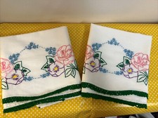 Embroidered pillow cases for sale  Oak Hill