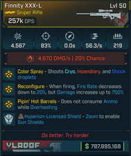 Borderlands insane modded for sale  NEWCASTLE