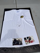 Camiseta branca autografada por George Foreman boxe profissional com foto dele assinando comprar usado  Enviando para Brazil