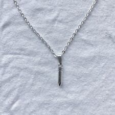 Bullet silver necklace for sale  SALFORD