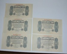Reichsbanknoten 100 mark gebraucht kaufen  Friedrichshafen