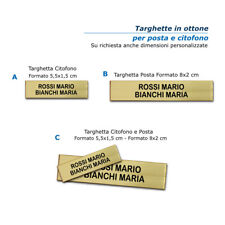 Targhette citofono ottone usato  Palermo