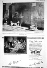Estampa antiga 1925 fita vermelha uísque escocês cabras Sicília Paris Carette Doucet, usado comprar usado  Enviando para Brazil