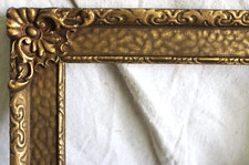 EXCELENTE MADERA ANTIGUA SE ADAPTA A MARCO DE FOTOS DE 6 X 8" ORO ORNAMENTADO ARTES Y MANUALIDADES YESO segunda mano  Embacar hacia Mexico