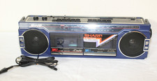 Gravador cassete rádio estéreo vintage Sharp Boombox WQ-276 (BL) azul trabalho testado, usado comprar usado  Enviando para Brazil