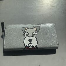 Usado, Cartera grande Marc Tetro plateada brillante imitación charol mini Schnauzer segunda mano  Embacar hacia Argentina