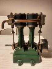 Motor de dois cilindros a vapor vivo da Stuart Turner No. Tipo marinho vertical D10, usado comprar usado  Enviando para Brazil