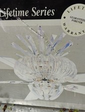 RARO 56” Hampton Bay THE GLACIER Lucite luz de ventilador de latão vintage década de 1990 novo na caixa, usado comprar usado  Enviando para Brazil